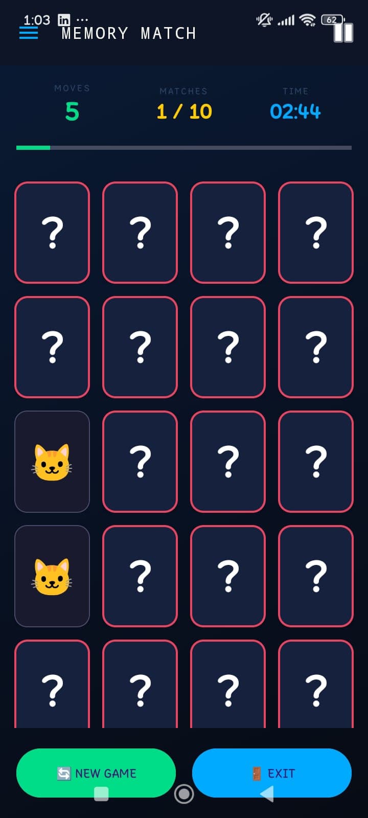GameHub Memory Match